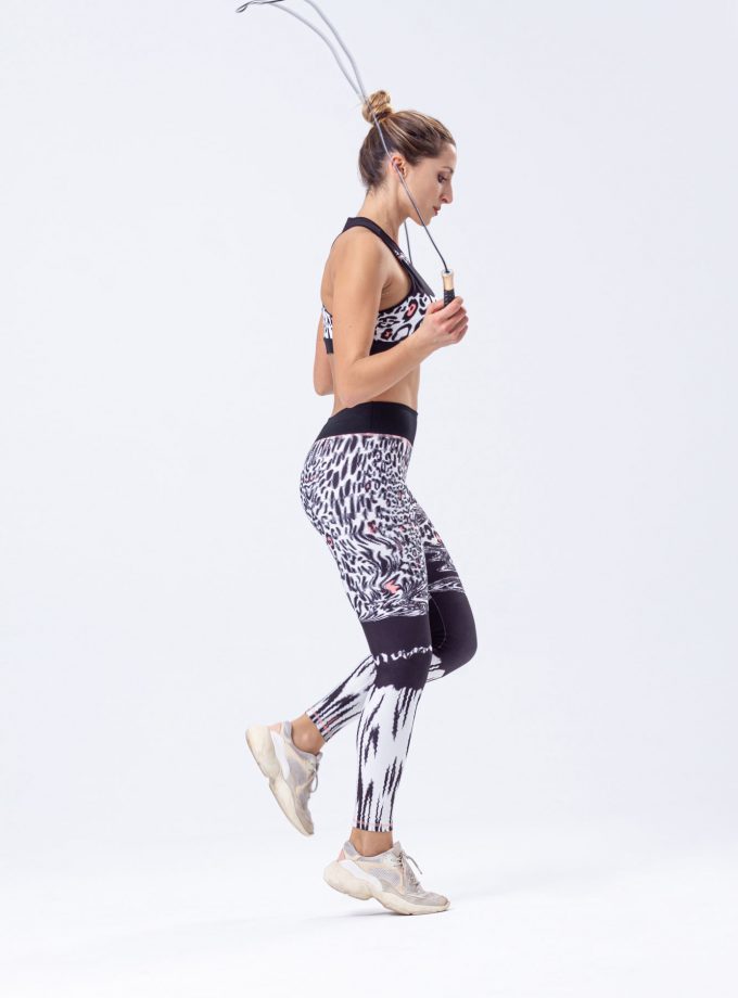 Leggings modeladoras padrão leopardo