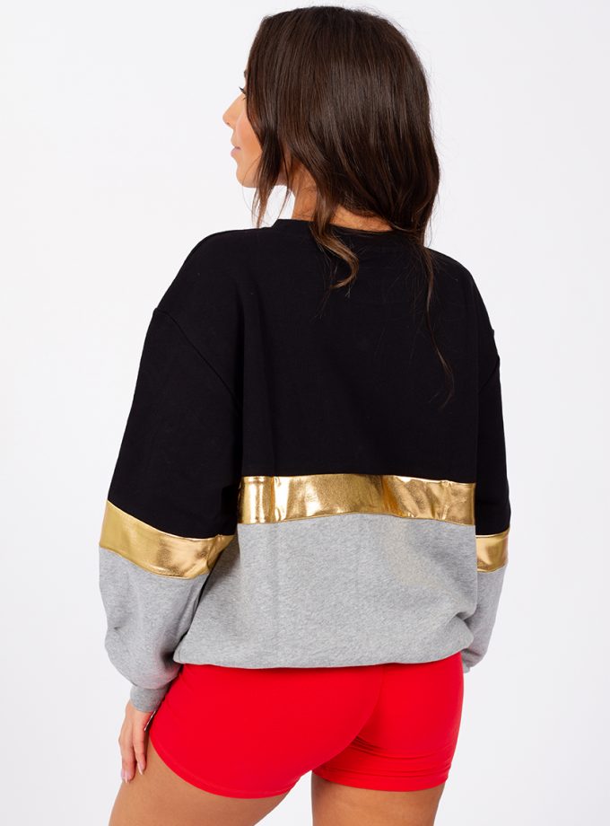 Sweatshirt com painéis tricolor